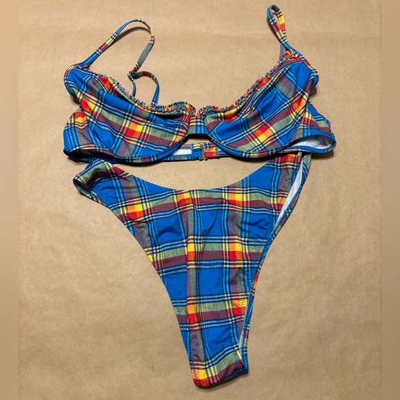 HEAVY MANNERS‎ PLAID BIKINI - Picture 1 of 7